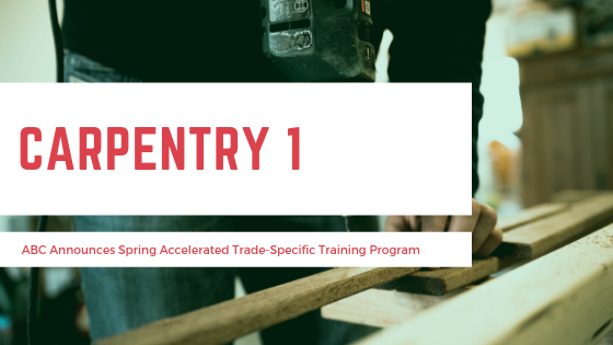 ABC Announces Carpentry Training for Spring Fostoria Learning Center